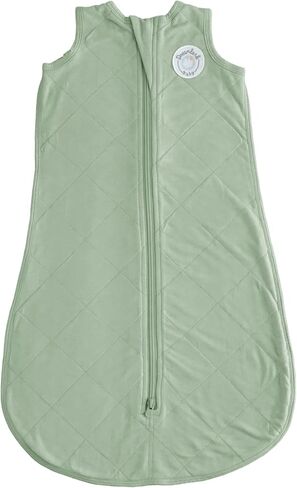Dreamland Baby Lightweight Bamboo Viscose Sleep Sack (0-6 Months). 1.0 TOG Ultra Soft Blanket w/ 2-Way Zipper. 95% Viscose, 5% Spandex (Sage) in Kuwait