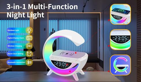 BDI 3 في 1 Rainbow Multi-Function Light Light Wireless Charging Stereo in Kuwait