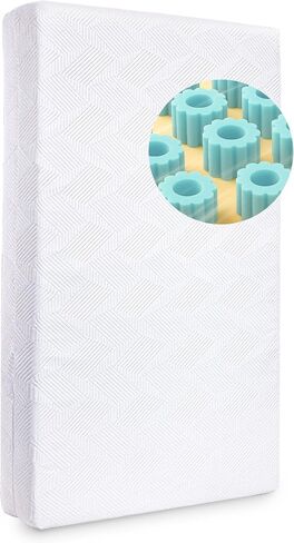 Babelio Ergonomic Zoning Crib Mattress, Memory Foam Toddler Mattress | Dual-Sided, 6" Thick, Removable & Machine Washable Cover, Waterproof Inner Liner, Fits Standard Baby Crib 52" x 27.5" in Saudi Arabia