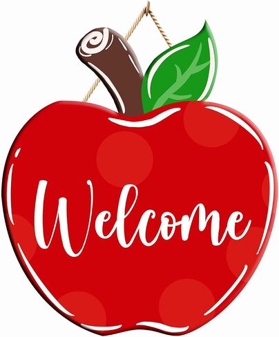 Back to School Welcome Sign Cute School Pencil Wooden Hanging Decoration Welcome Back to School Door Hanger for Teacher Student Classroom Front Porch in Saudi Arabia