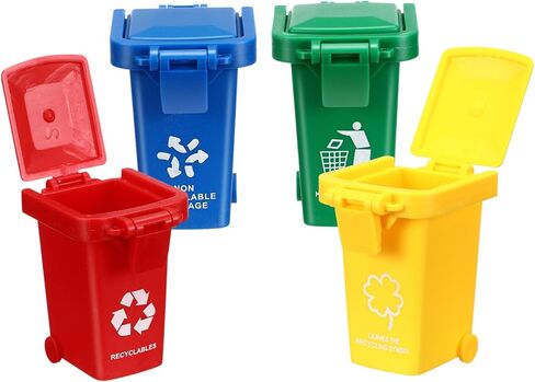 ألعاب الأطفال الصغار الصغار ألعاب الأطفال ألعاب الأطفال 4pcs يمكن للقمامة Toy Desk Mini Trash القمامة البلاستيكية يمكن أن تلعب سلة النفايات الصغيرة القمامة علب القمامة المصغرة حاويات إعادة تدوير صندوق إعادة التدوير in Saudi Arabia