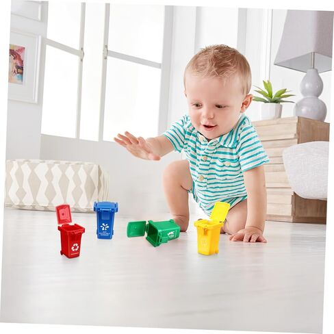 ألعاب الأطفال الصغار الصغار ألعاب الأطفال ألعاب الأطفال 4pcs يمكن للقمامة Toy Desk Mini Trash القمامة البلاستيكية يمكن أن تلعب سلة النفايات الصغيرة القمامة علب القمامة المصغرة حاويات إعادة تدوير صندوق إعادة التدوير in Saudi Arabia