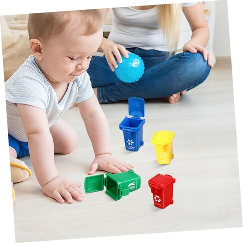 ألعاب الأطفال الصغار الصغار ألعاب الأطفال ألعاب الأطفال 4pcs يمكن للقمامة Toy Desk Mini Trash القمامة البلاستيكية يمكن أن تلعب سلة النفايات الصغيرة القمامة علب القمامة المصغرة حاويات إعادة تدوير صندوق إعادة التدوير in Saudi Arabia
