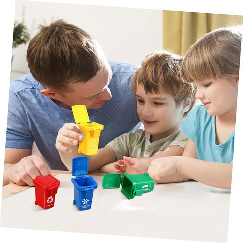 ألعاب الأطفال الصغار الصغار ألعاب الأطفال ألعاب الأطفال 4pcs يمكن للقمامة Toy Desk Mini Trash القمامة البلاستيكية يمكن أن تلعب سلة النفايات الصغيرة القمامة علب القمامة المصغرة حاويات إعادة تدوير صندوق إعادة التدوير in Saudi Arabia