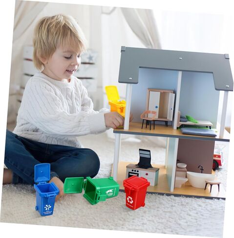 ألعاب الأطفال الصغار الصغار ألعاب الأطفال ألعاب الأطفال 4pcs يمكن للقمامة Toy Desk Mini Trash القمامة البلاستيكية يمكن أن تلعب سلة النفايات الصغيرة القمامة علب القمامة المصغرة حاويات إعادة تدوير صندوق إعادة التدوير in Saudi Arabia