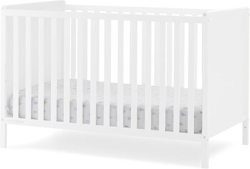 Delta Children Ruby 6-in-1 Crib & Change Table Set 2 قطعة-GreenGuard Gold Certified ، Bianca White in Kuwait
