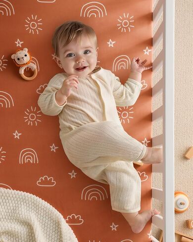 Yoofoss Baby Crib Sheets 2 Pack for Boys and Girls - 52 × 28 ملاءمة ورقة سرير محايدة للسرقة القياسية والمرتبة الصغار ، عالم حيوانات ميكروفيات ناعمة فائقة التنفس in Saudi Arabia
