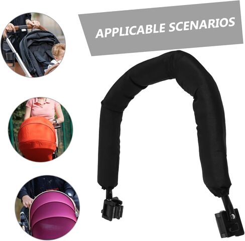 PRETYZOOM Detachable Stroller Armrest Handle Replacement Guardrail for Easy Installation and Cleaning Secure Grip Stroller Accessories Compatible with Models in Saudi Arabia
