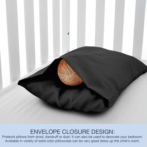EXQ Home Toddler Pillowcases 13x18 Travel Pillow Case Set of 2, Small Pillow Case Fits Baby Pillow Sized 12x16, 13x18, Kids Pillowcases 2 Pack Machine Washable with Envelope Closure(Navy) in Kuwait