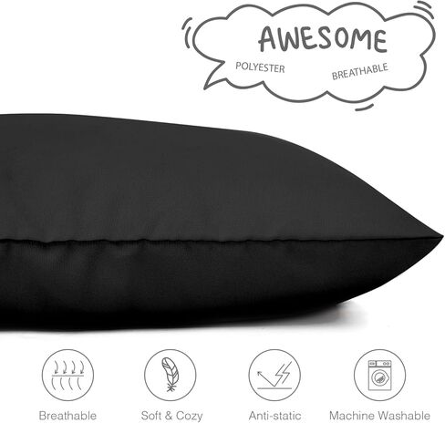 EXQ Home Toddler Pillowcases 13x18 Travel Pillow Case Set of 2, Small Pillow Case Fits Baby Pillow Sized 12x16, 13x18, Kids Pillowcases 2 Pack Machine Washable with Envelope Closure(Navy) in Kuwait