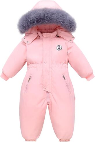 Baby Boy Snowsuit Coat Toddler Girl Winter Jacket Kid Fleece Snow Suits Clothes in Kuwait