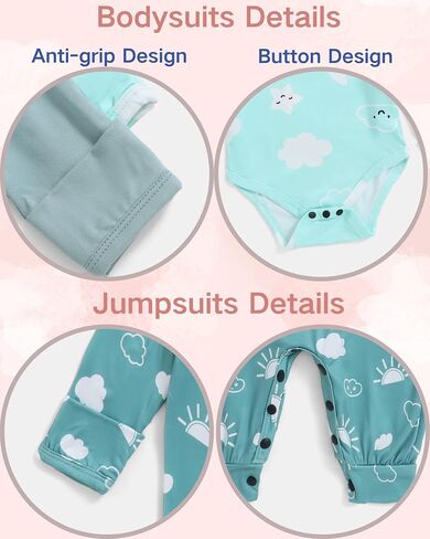 ملابس رضيع الأطفال المولود حديثي الولادة ضروريات Layette 11 قطعة مع الجسوس ، السراويل ، القبعات ، ملابس للجنسين بالبطانية in Kuwait