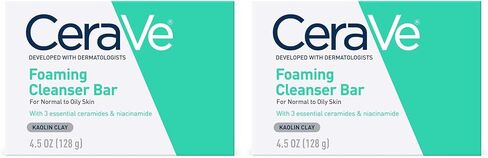 CeraVe Foaming Cleanser Bar for Normal to Oily Skin - Bundle of 6 Cleanser Bars - Fragrance Free - 4.5 oz Cleansing Bars in Kuwait