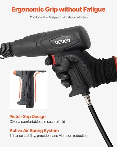 مطرقة الهواء Vevor ، مطرقة 4500BM PNIMATIC مع السكتة الدماغية 1.57 بوصة و 4pcs الأهمال المستديرة ، الأداة المجرفة الهوائية الخفيفة والضغوط المدمجة لقطع الكشط اللكم in Saudi Arabia