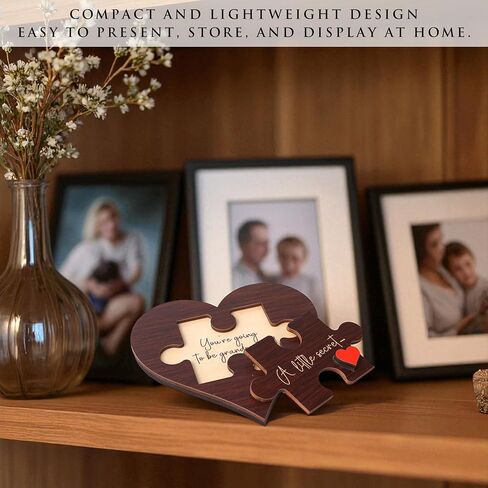 KATINAT Grandparent Reveal Keepsake, Pregnancy Announcement for Grandparents, Baby Announcement Sign, Sonogram Picture Frame Wooden Keepsake Box, First Time Grandparents Gift (White Heart) in Saudi Arabia