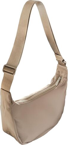 Large Crescent Bag, Crossbody Bag for Women, Men, Large Capacity All Weather Resistant Crossbody Bag, Adjustable Strap, Nylon in Saudi Arabia