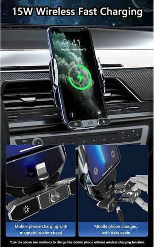 حامل هاتف السيارة لـ Mitsubishi Outlander 2016-2020 ، حامل قابلة للتعديل 360 درجة ، قبضة آمنة ، وسهلة الاستخدام ، ويدًا مجانية للقيادة الآمنة ، والتصميم اليومي المتين in Saudi Arabia