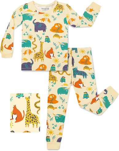 Bamboo Viscose Toddler Pajamas Boys Girls Baby 12m-8y PJS مجموعات الأطفال 2pcs in Saudi Arabia