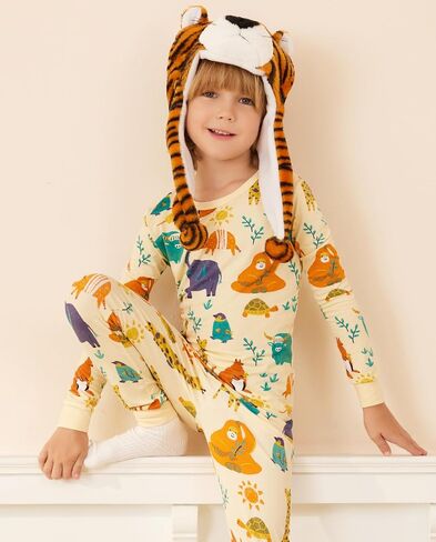 Bamboo Viscose Toddler Pajamas Boys Girls Baby 12m-8y PJS مجموعات الأطفال 2pcs in Saudi Arabia