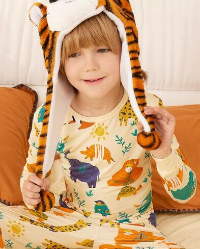 Bamboo Viscose Toddler Pajamas Boys Girls Baby 12m-8y PJS مجموعات الأطفال 2pcs in Saudi Arabia