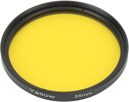 Fydun 55mm Lens Filter Full Color Lens Filter Pantical Class Digital Camera Filter Filter High Definity Filts Filter for Nikon (الأصفر) in Saudi Arabia