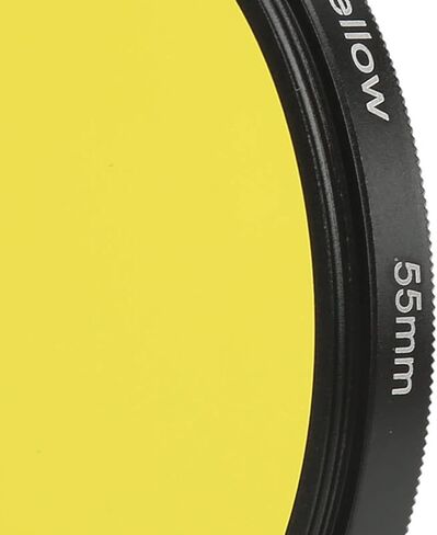 Fydun 55mm Lens Filter Full Color Lens Filter Pantical Class Digital Camera Filter Filter High Definity Filts Filter for Nikon (الأصفر) in Saudi Arabia