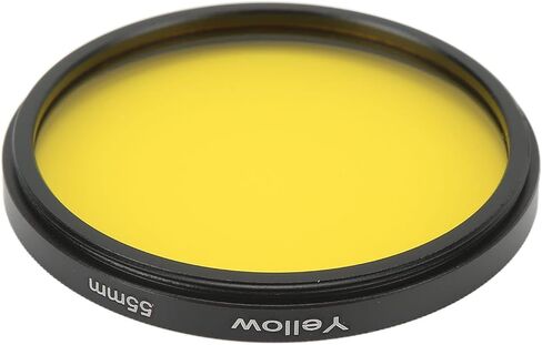 Fydun 55mm Lens Filter Full Color Lens Filter Pantical Class Digital Camera Filter Filter High Definity Filts Filter for Nikon (الأصفر) in Saudi Arabia