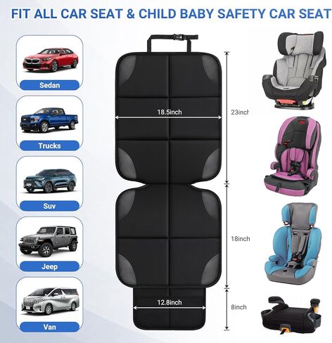 وسادة حماية مقعد السيارة ، وسادة سميكة لوسائد مقعد السيارة ، وغطاء مقعد السيارة مقاوم للماء 600D ، وجيب لدعم الانزلاق ، ومناسب للرضع والحيوانات الأليفة (2 قطع) in Kuwait