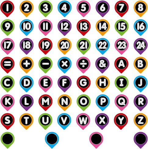 FLYAB Alphabet & Number Wall Stickers - Colored Removable Eduacational Letters Decals for Kids Bedroom Preschool Line Up Spots for Classroom Floor Reading Corner Decorations in Saudi Arabia