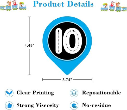 FLYAB Alphabet & Number Wall Stickers - Colored Removable Eduacational Letters Decals for Kids Bedroom Preschool Line Up Spots for Classroom Floor Reading Corner Decorations in Saudi Arabia