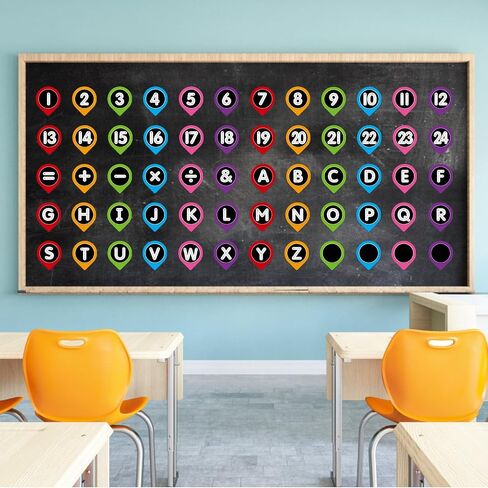 FLYAB Alphabet & Number Wall Stickers - Colored Removable Eduacational Letters Decals for Kids Bedroom Preschool Line Up Spots for Classroom Floor Reading Corner Decorations in Saudi Arabia