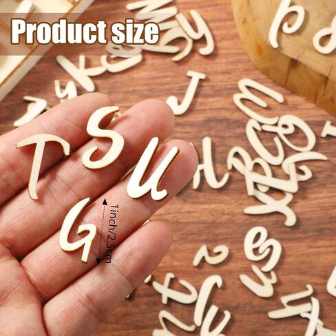 Blulu 248 PCS 1 بوصة أحرف الأبجدية الخشب أرقام فارغة أرقام أحرف خشبية غير مكتملة للحرف اليدوية مع صينية تخزين ريفية لتعليم التعلم الإملائي العودة إلى هدايا المدرسة (لون مختلط) in Saudi Arabia