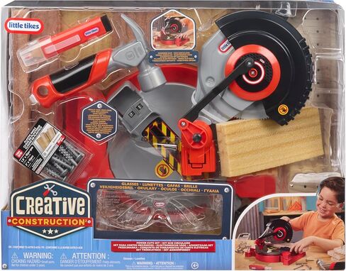 Little Tikes Creative Construction Power Cuts Set with 6 Accessories, Pretend Play Construction Set, for Boys and Girls Ages 3+ Years in Saudi Arabia