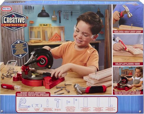 Little Tikes Creative Construction Power Cuts Set with 6 Accessories, Pretend Play Construction Set, for Boys and Girls Ages 3+ Years in Saudi Arabia