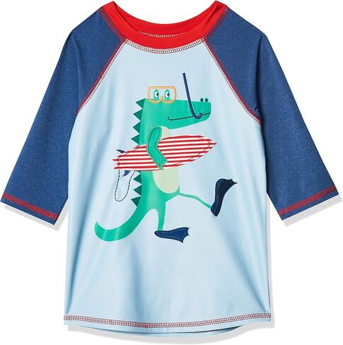 Mud Pie Boys' Alligator Rash Guard, Multi, 6-9 Months in Saudi Arabia