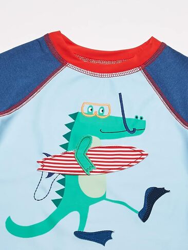 Mud Pie Boys' Alligator Rash Guard, Multi, 6-9 Months in Saudi Arabia