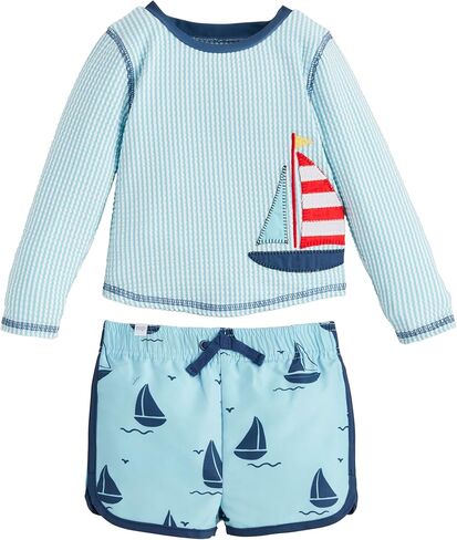 Mud Pie Baby Boy's Children's Sailboat App Rashguard Set 6-9M in Saudi Arabia
