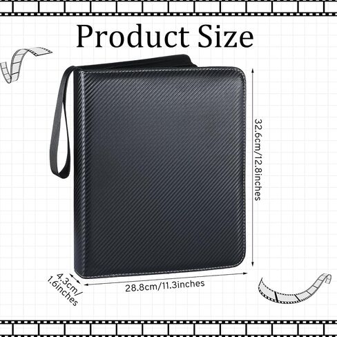 2 Pack Acid Free Film Protector Storage Box 3 Ring Film Negative Sleeves Binder Preservers Portfolio Folder for Artwork Leather Storage Zipper Binder Box for 120 and 135 35 mm Negative in Saudi Arabia