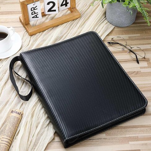 2 Pack Acid Free Film Protector Storage Box 3 Ring Film Negative Sleeves Binder Preservers Portfolio Folder for Artwork Leather Storage Zipper Binder Box for 120 and 135 35 mm Negative in Saudi Arabia