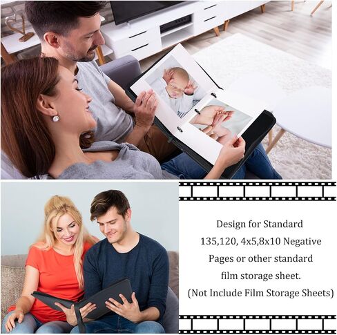 2 Pack Acid Free Film Protector Storage Box 3 Ring Film Negative Sleeves Binder Preservers Portfolio Folder for Artwork Leather Storage Zipper Binder Box for 120 and 135 35 mm Negative in Saudi Arabia