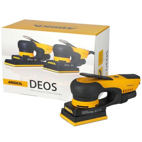 Mirka Deos 343x CV Slock Sander ، 3 مم مدار ، 3 "× 4" ، خفيفة الوزن ومريحة ، للنوافذ والأبواب والأثاث والاستخدام الخالي من الغبار in Saudi Arabia