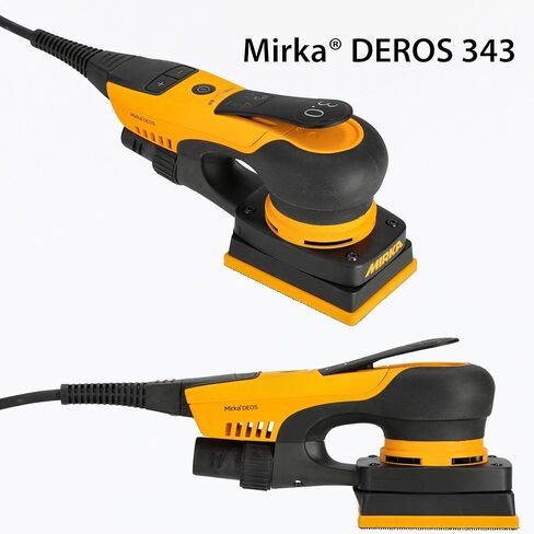 Mirka Deos 343x CV Slock Sander ، 3 مم مدار ، 3 "× 4" ، خفيفة الوزن ومريحة ، للنوافذ والأبواب والأثاث والاستخدام الخالي من الغبار in Saudi Arabia