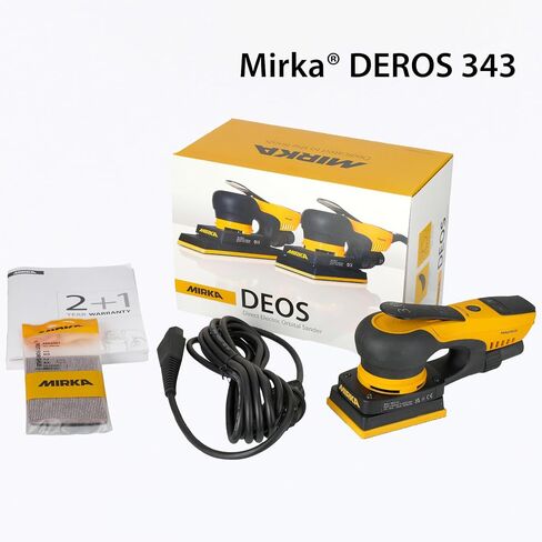 Mirka Deos 343x CV Slock Sander ، 3 مم مدار ، 3 "× 4" ، خفيفة الوزن ومريحة ، للنوافذ والأبواب والأثاث والاستخدام الخالي من الغبار in Saudi Arabia