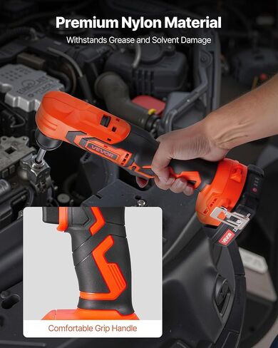 VEVOR Right Angle Drill, 3/8 Inch Chuck, 90 Degree Cordless Right Angle Drill with Brushless Motor, Battery, Charger, and Belt Clip, Adjustable Speed, for Fastening and Loosening in Tight Spaces in Saudi Arabia