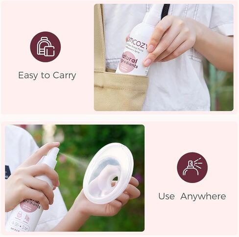 رذاذ تنظيف مضخة الثدي المحمولة Momcozy ، وإزالة الدهون الحليب الفعالة والخالية من المخلفات ، ورائحة الجريب فروت طبيعية ، ورذاذ المضخة لمضخة الثدي أو الملحقات ، ومنتجات الأطفال الأخرى ، 8.5 أوقية in Kuwait