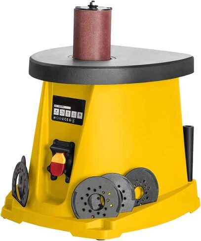 Oscillating Spindle Sander, Electric Drum Sander, 2000 RPM/MIN Maximum Speed, with cast Iron Table, 3 Sets of Sandpaper, Suitable for Woodworking Projects in Saudi Arabia