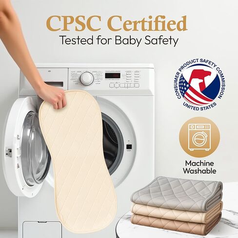 بطانة وسادة تغيير الفول السوداني-حافظ على طفلك مريح وجافًا مع بطانة طاولة ناعمة وامتصاص ومقاومة للماء وغير قابلة للانزلاق-من السهل الغسل والطويلة ، مع الحفاظ على وسادة متغيرة خالية من الفوضى (3 عبوات) in Kuwait