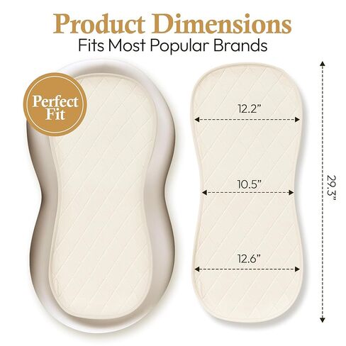 بطانة وسادة تغيير الفول السوداني-حافظ على طفلك مريح وجافًا مع بطانة طاولة ناعمة وامتصاص ومقاومة للماء وغير قابلة للانزلاق-من السهل الغسل والطويلة ، مع الحفاظ على وسادة متغيرة خالية من الفوضى (3 عبوات) in Kuwait