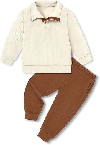 Yuemion Toddler Boy Clothes 2pcs خريف الشتاء طفل رضيع الزي زائفة من النوع الثقيل الصلب in Kuwait