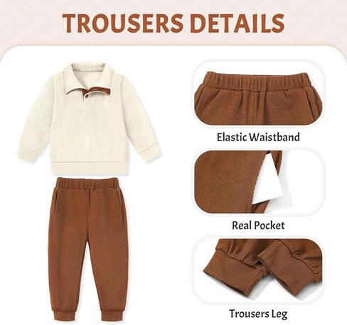 Yuemion Toddler Boy Clothes 2pcs خريف الشتاء طفل رضيع الزي زائفة من النوع الثقيل الصلب in Kuwait